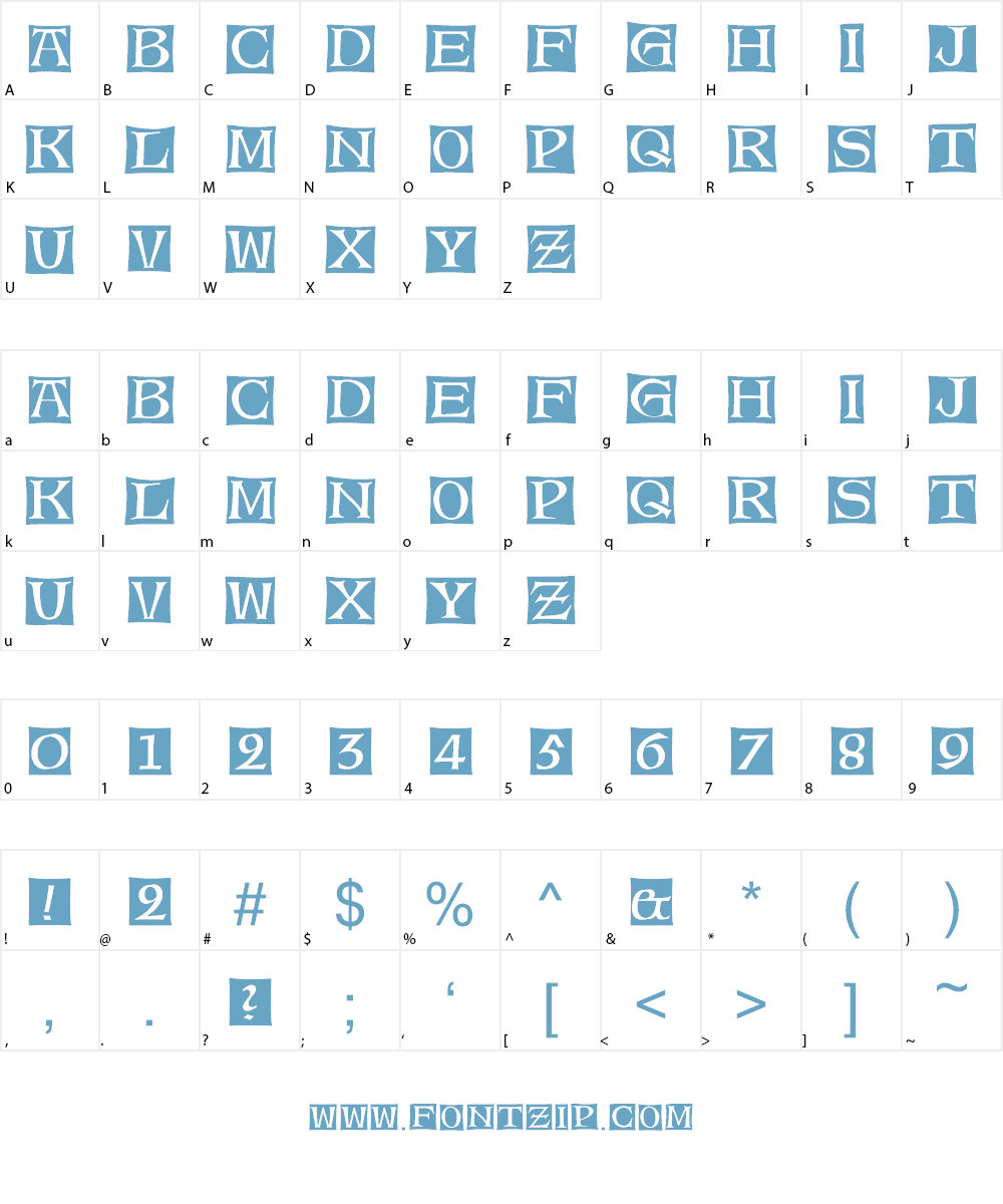 Alte Caps Font Character